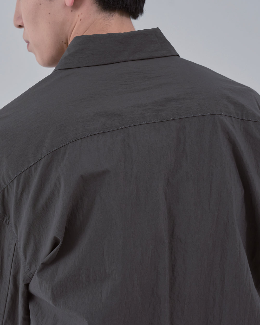 Cotton×Nylon Shirts Jacket -charcoal-