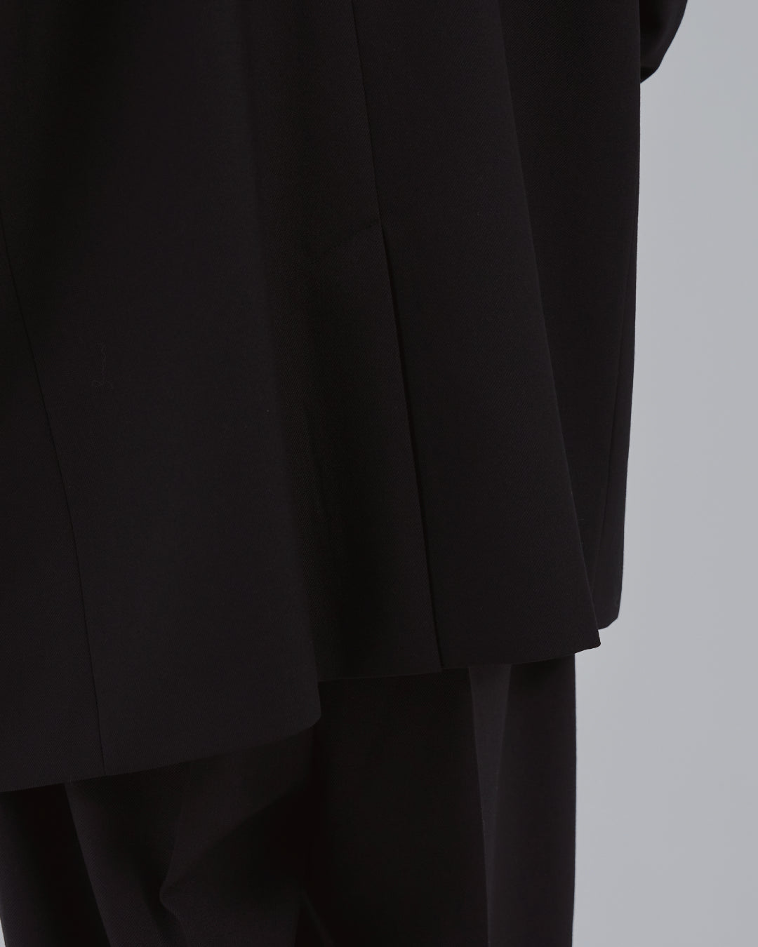 Single-Breasted Tailored Jacket -black-