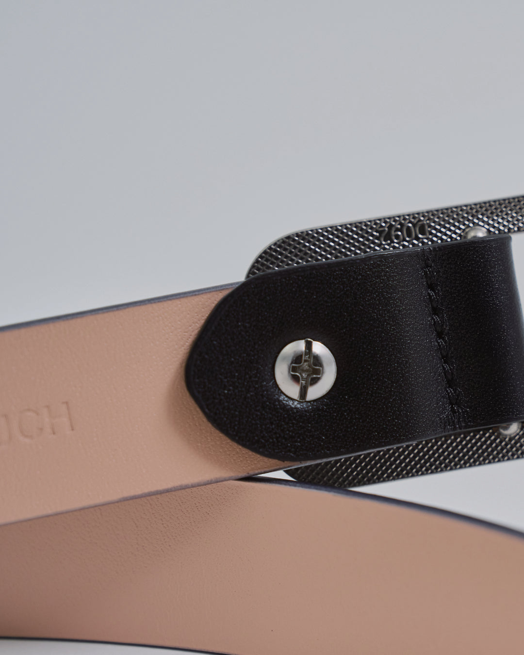 Leather Belt -black-