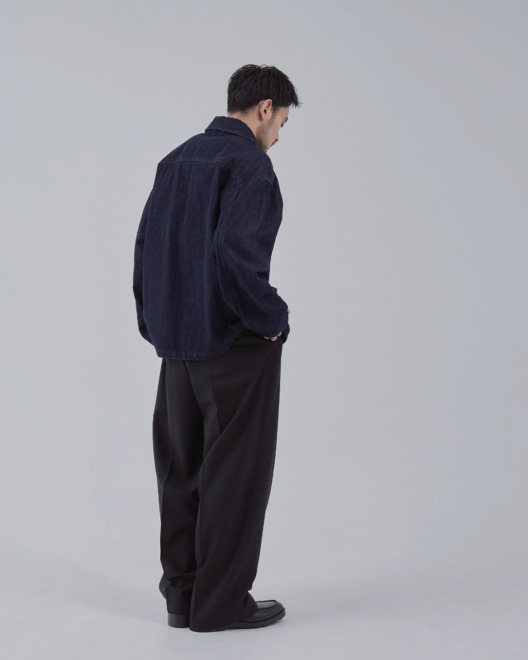 Relaxed Fit Denim Jacket -indigo-
