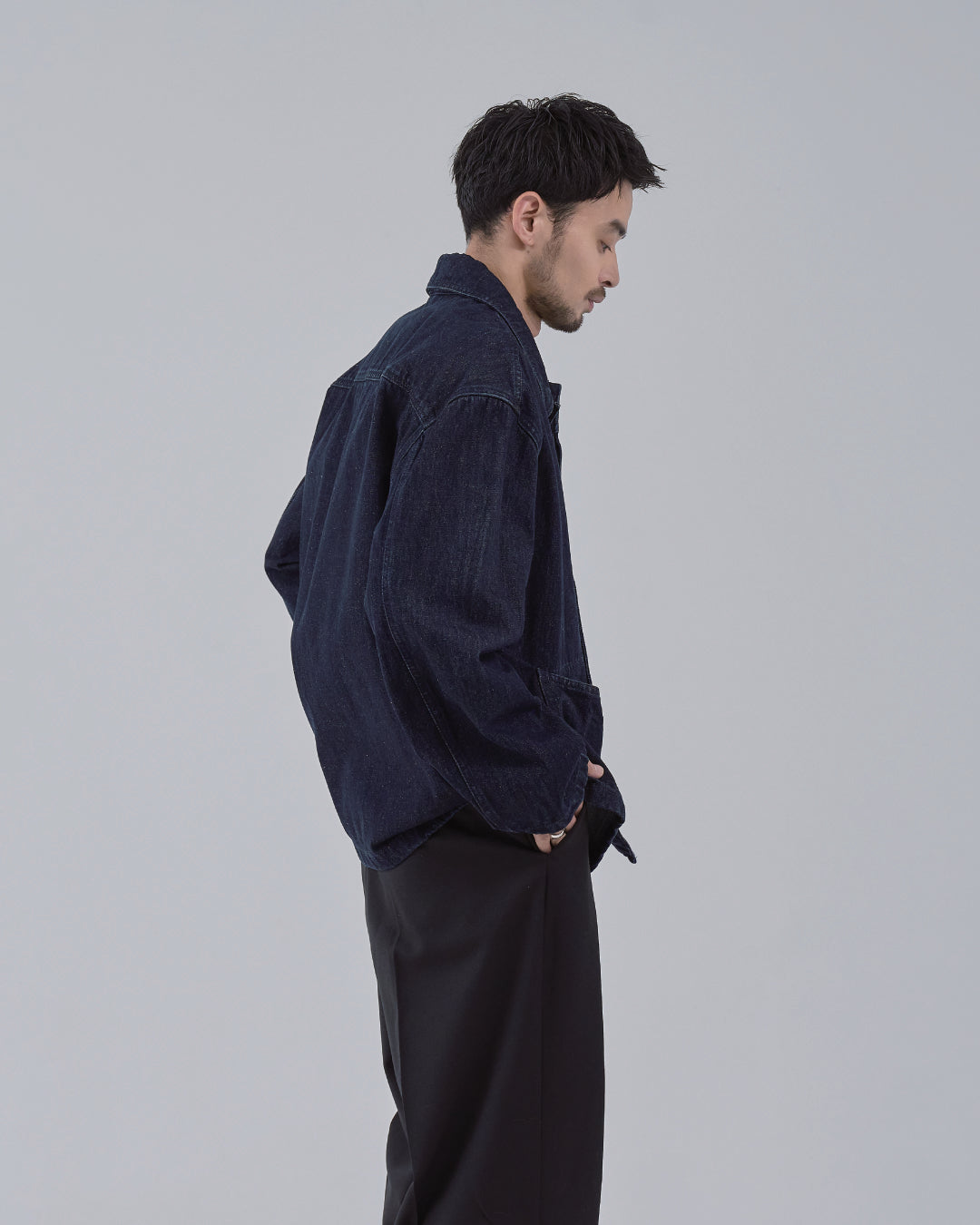 Relaxed Fit Denim Jacket -indigo-