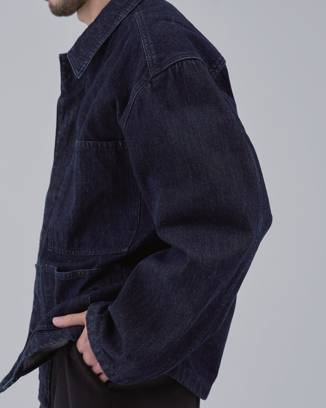 Relaxed Fit Denim Jacket -indigo-