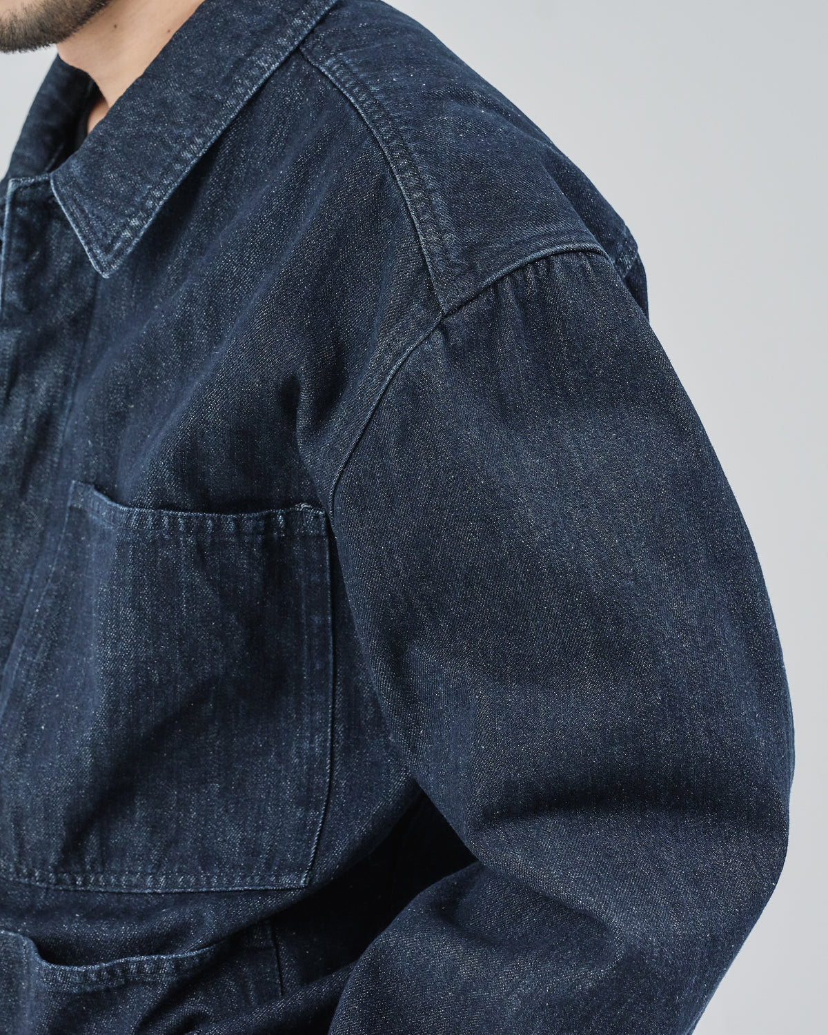 Relaxed Fit Denim Jacket -indigo-(7)