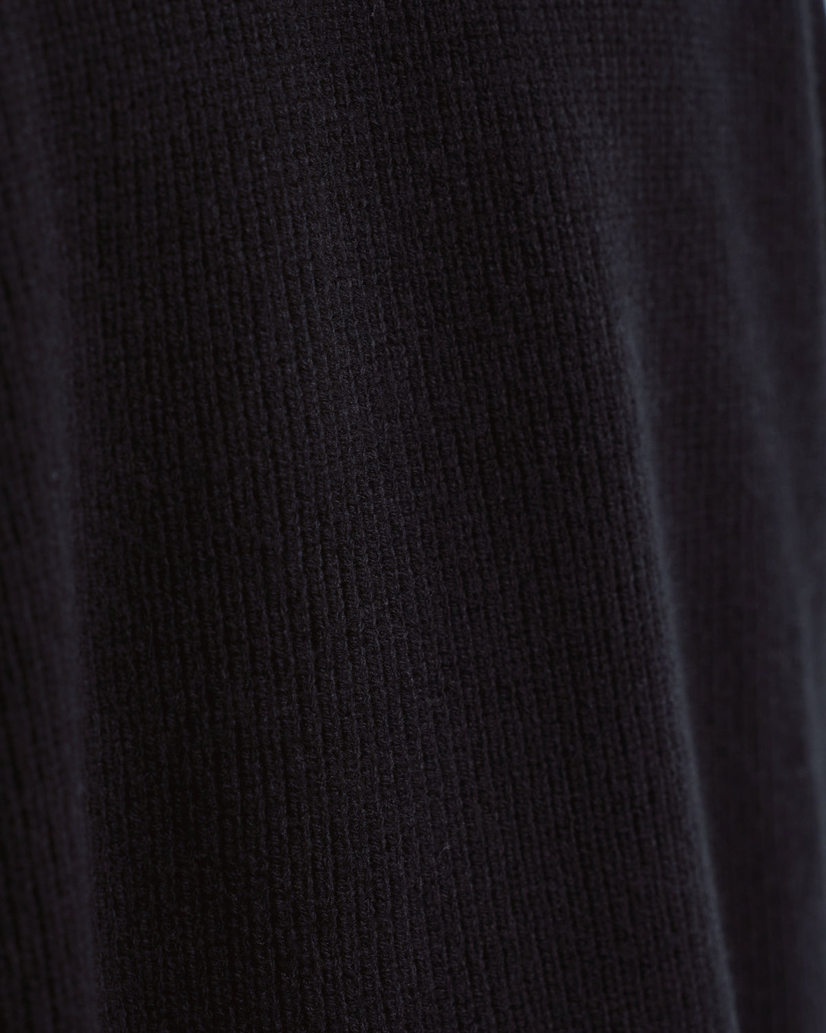 Elbow Patch Rib Crewneck Knit -black-