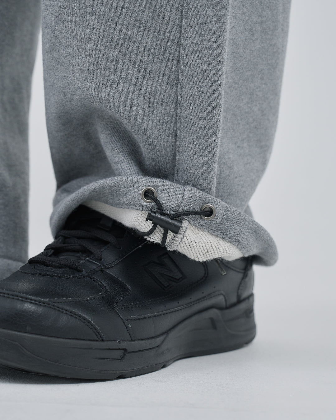 Wide Sweat Pants -heather gray-