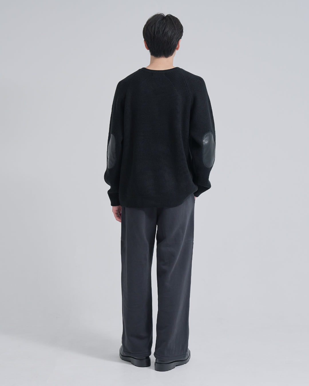 Wide Sweat Pants -dark gray-