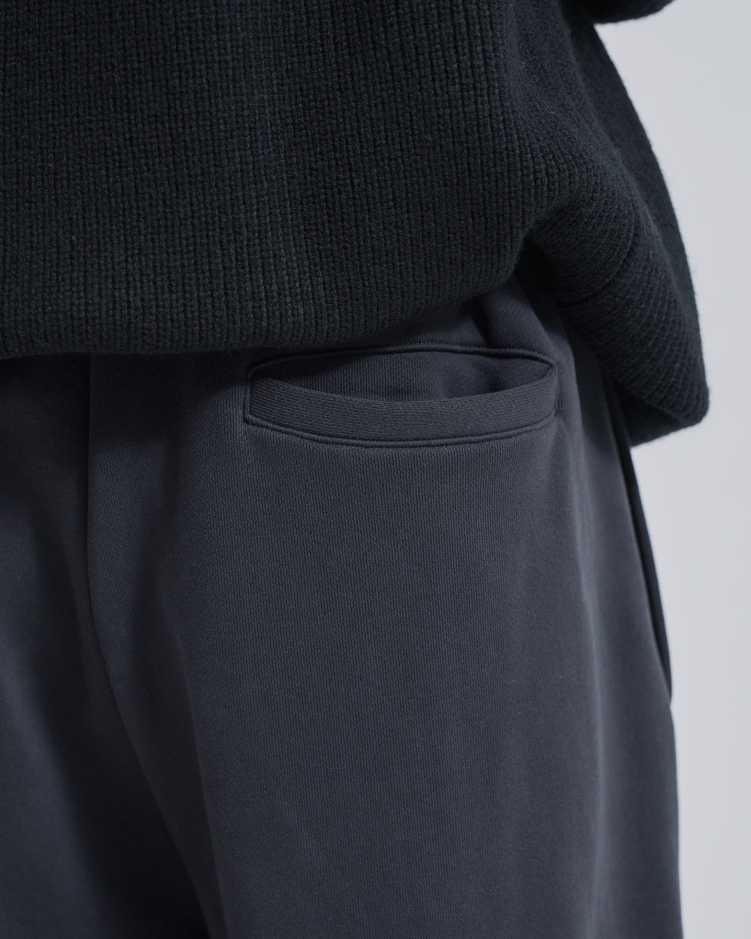 Wide Sweat Pants -dark gray-