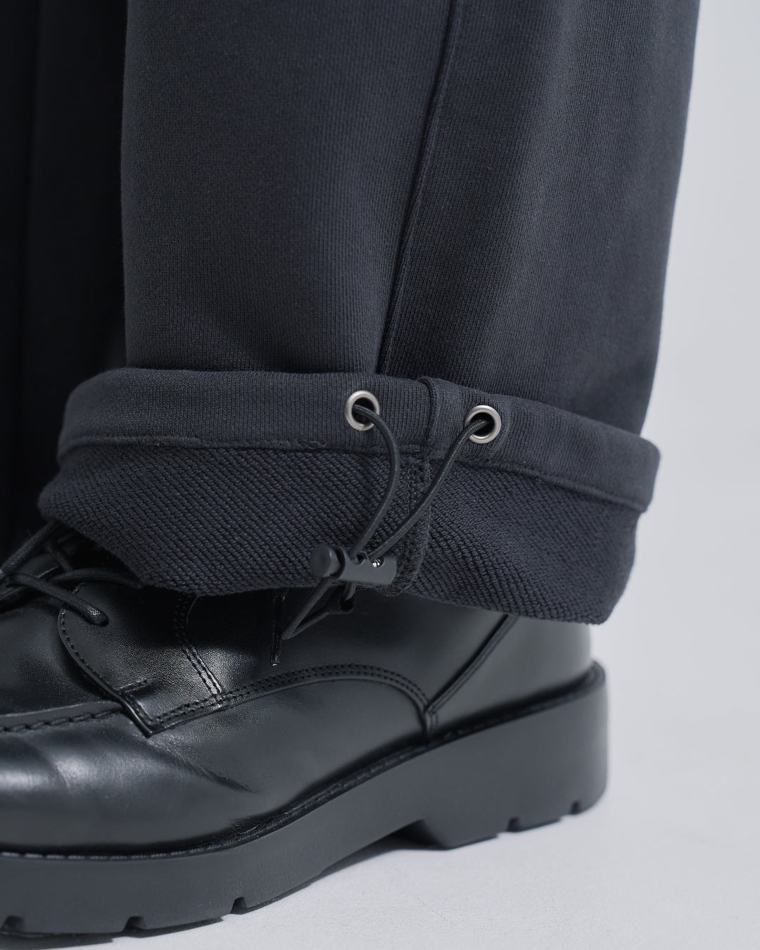 Wide Sweat Pants -dark gray-