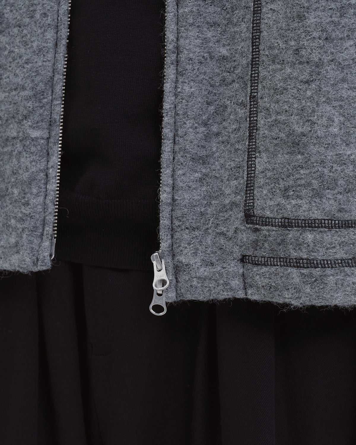 Sliver Knit Jacket -gray-(8)