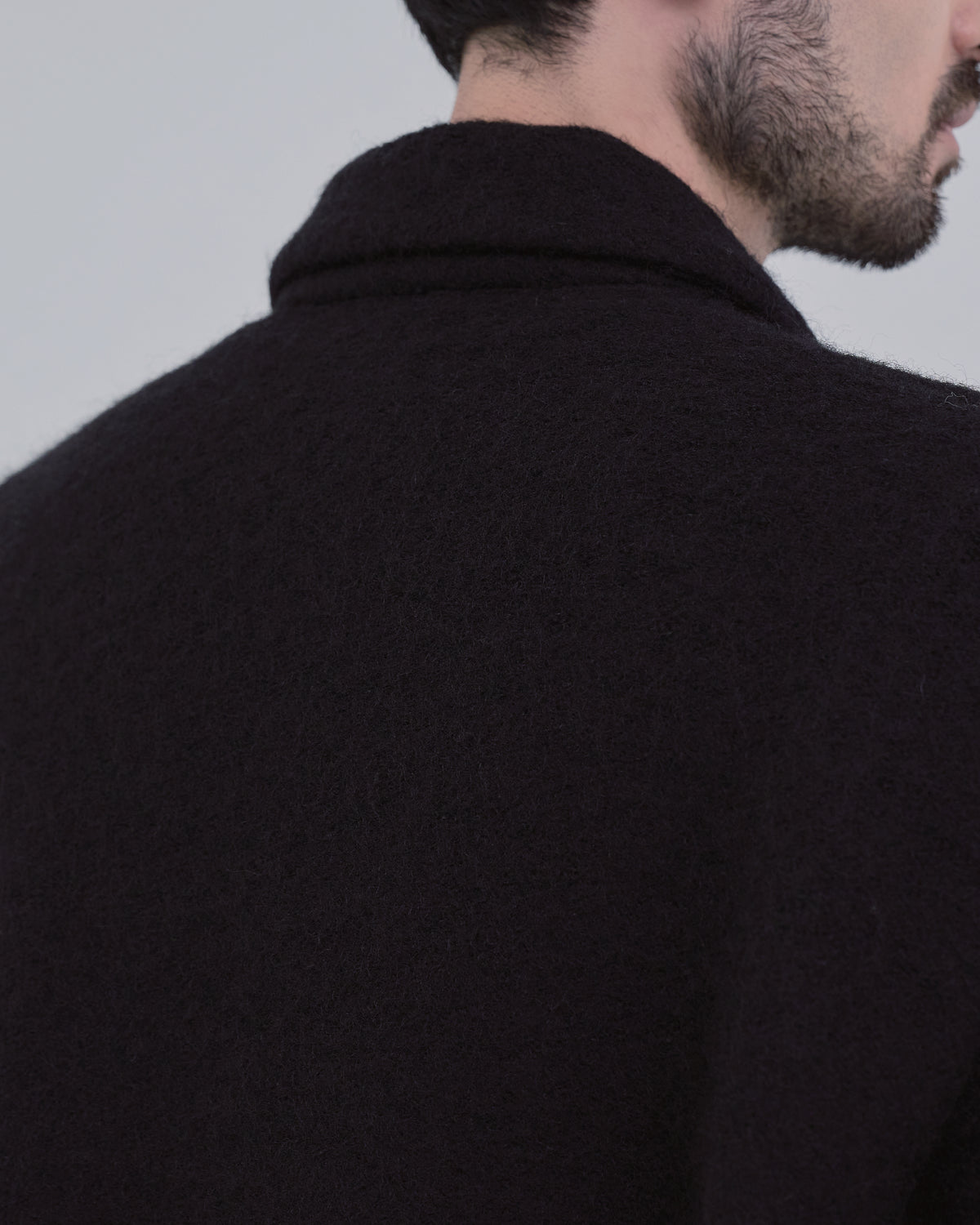 Sliver Knit Jacket -black-