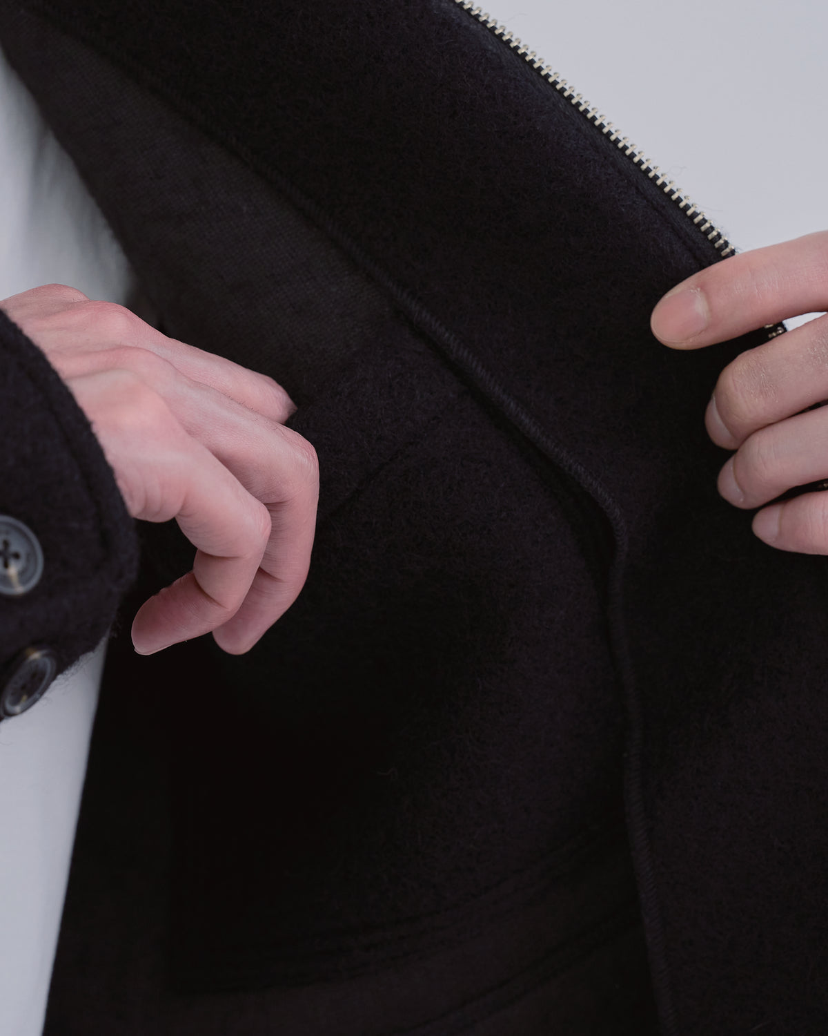 Sliver Knit Jacket -black-