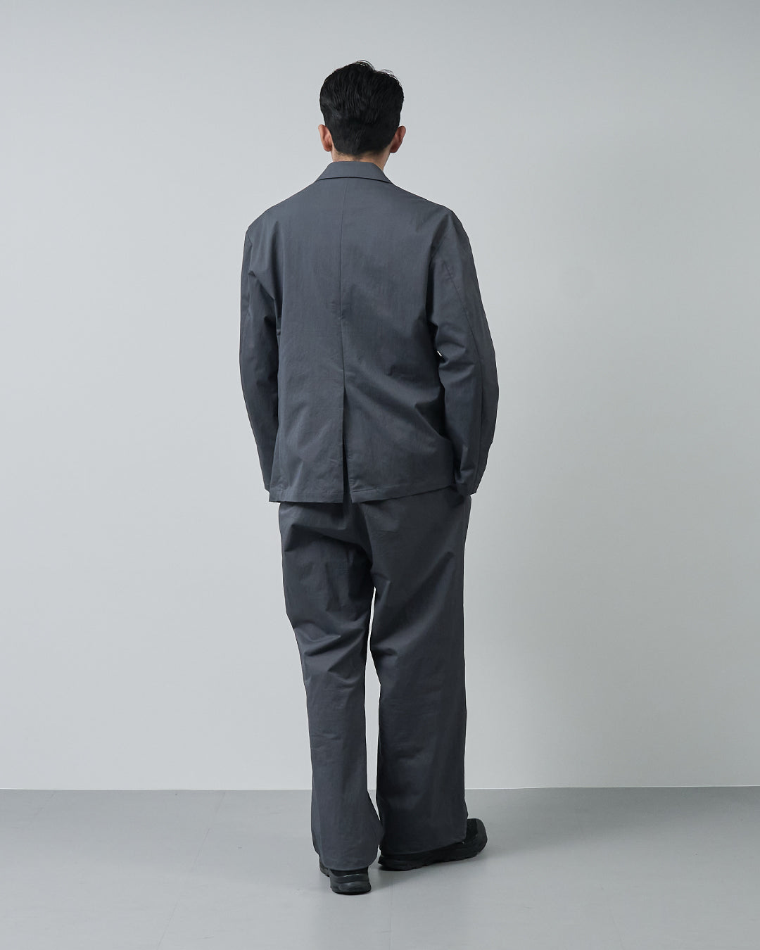Cotton×Nylon Easy Tailored Jacket -charcoal-