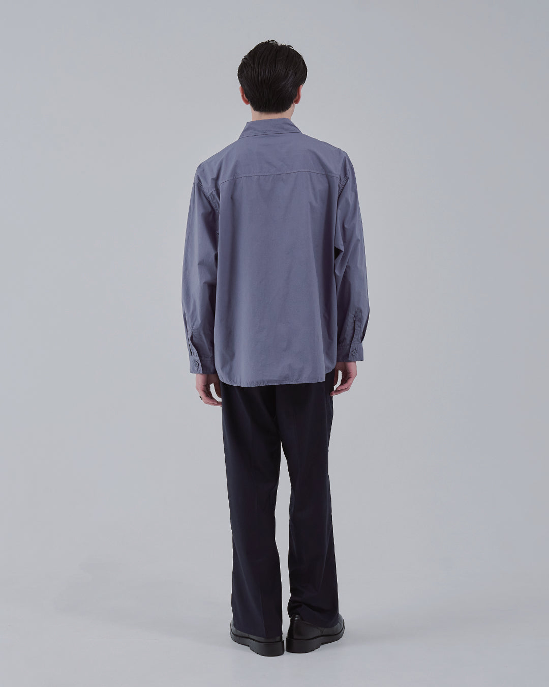 Garment Dyed L/S Shirt -dark purple-
