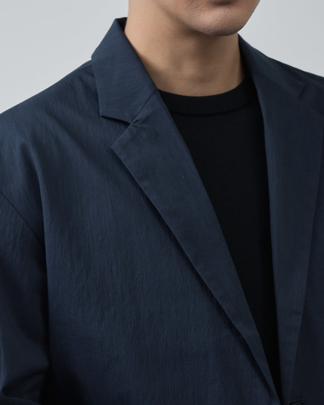 Cotton×Nylon Easy Tailored Jacket -navy-