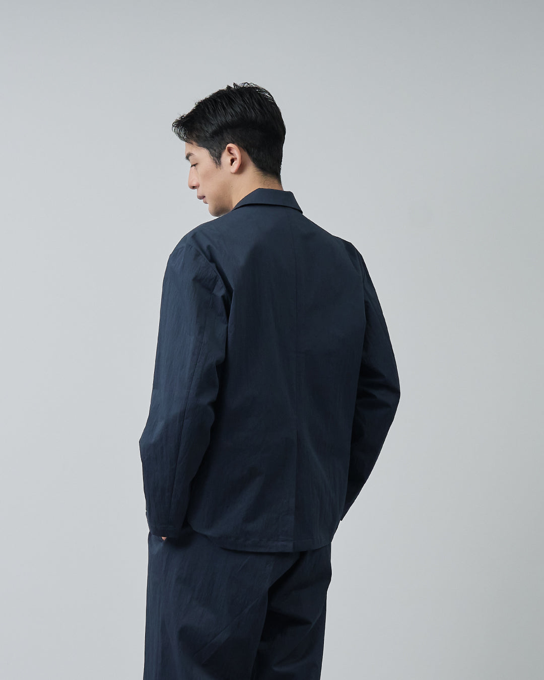Cotton×Nylon Easy Tailored Jacket -navy-