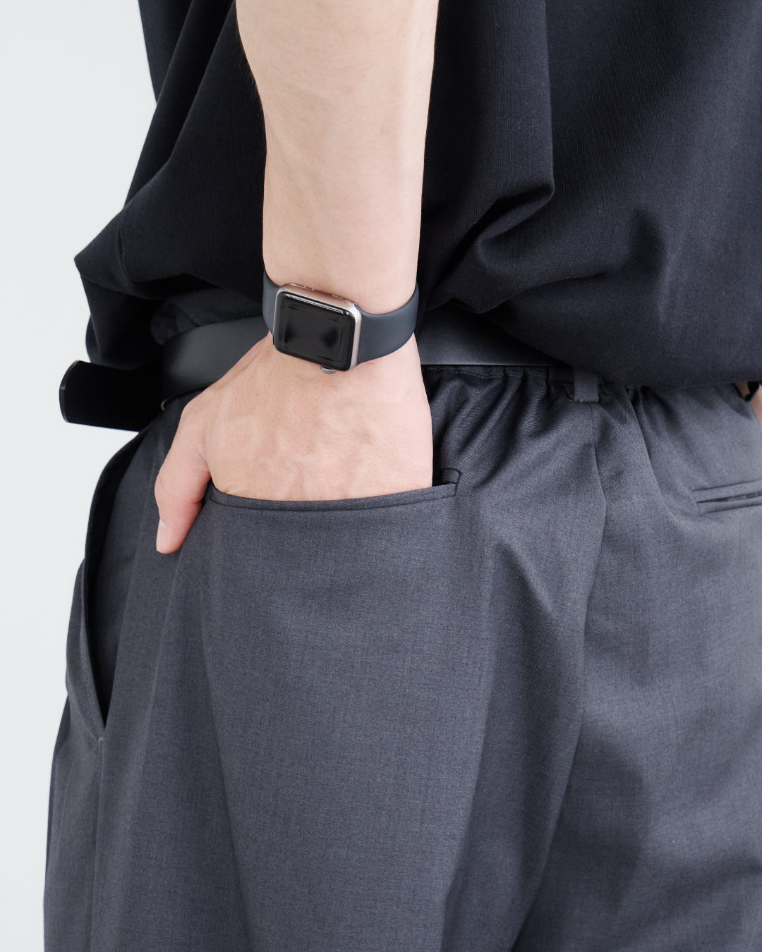 2Tuck Wide Slacks-gray-