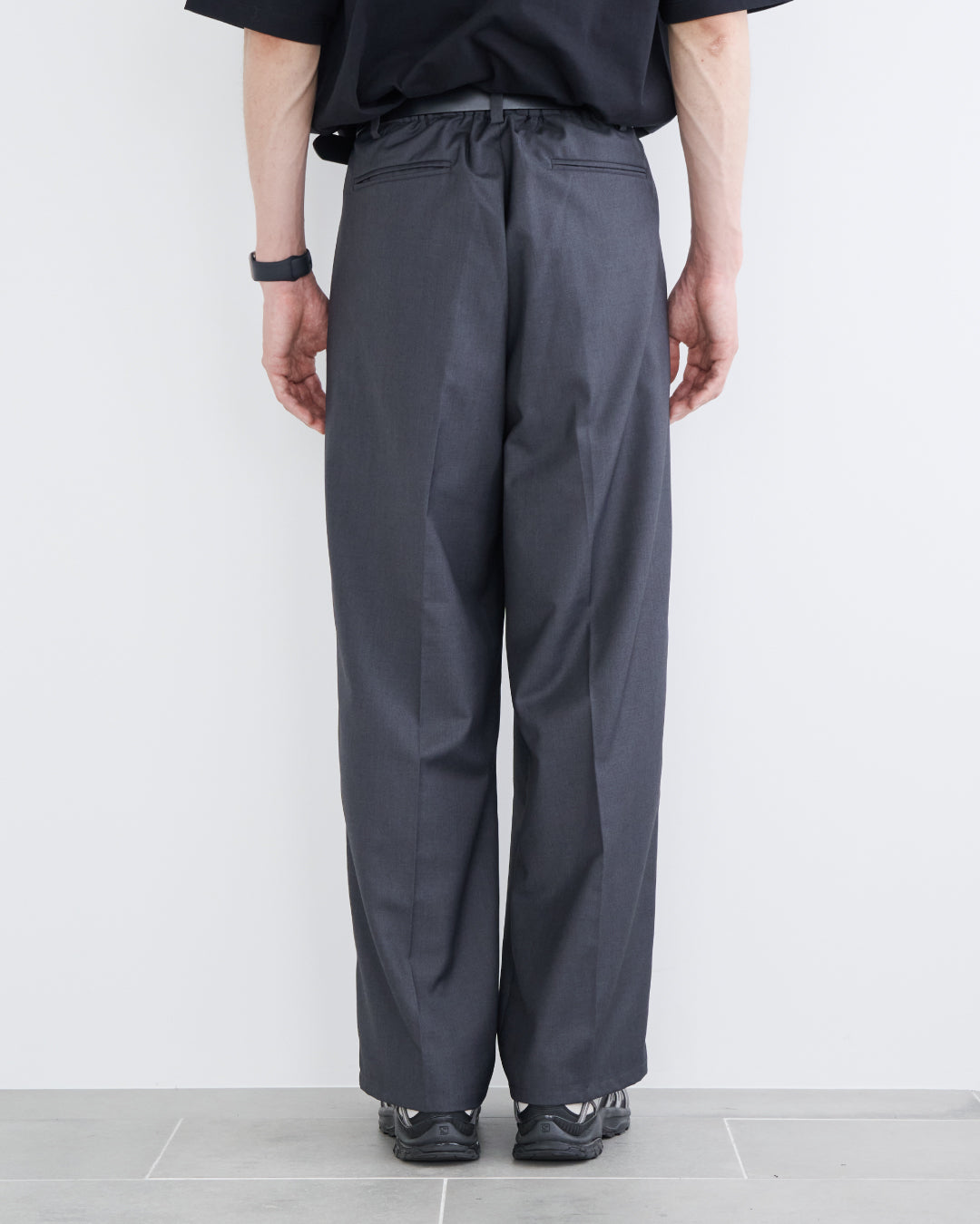 2Tuck Wide Slacks-gray-