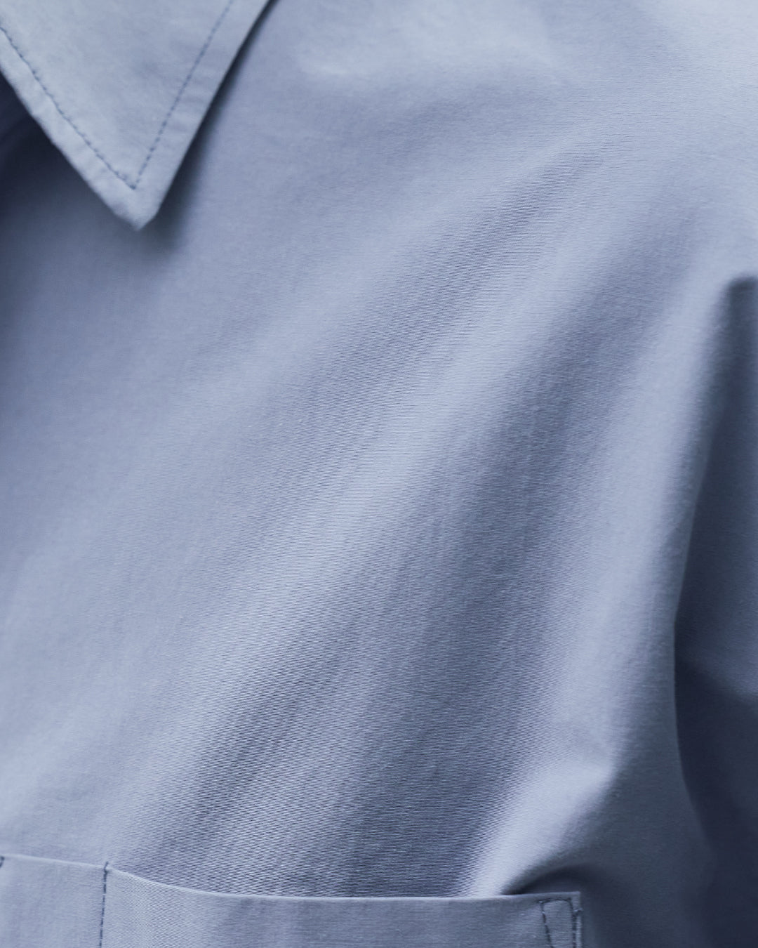 Cotton Broadcloth Regular Collar L/S Shirts -blue-