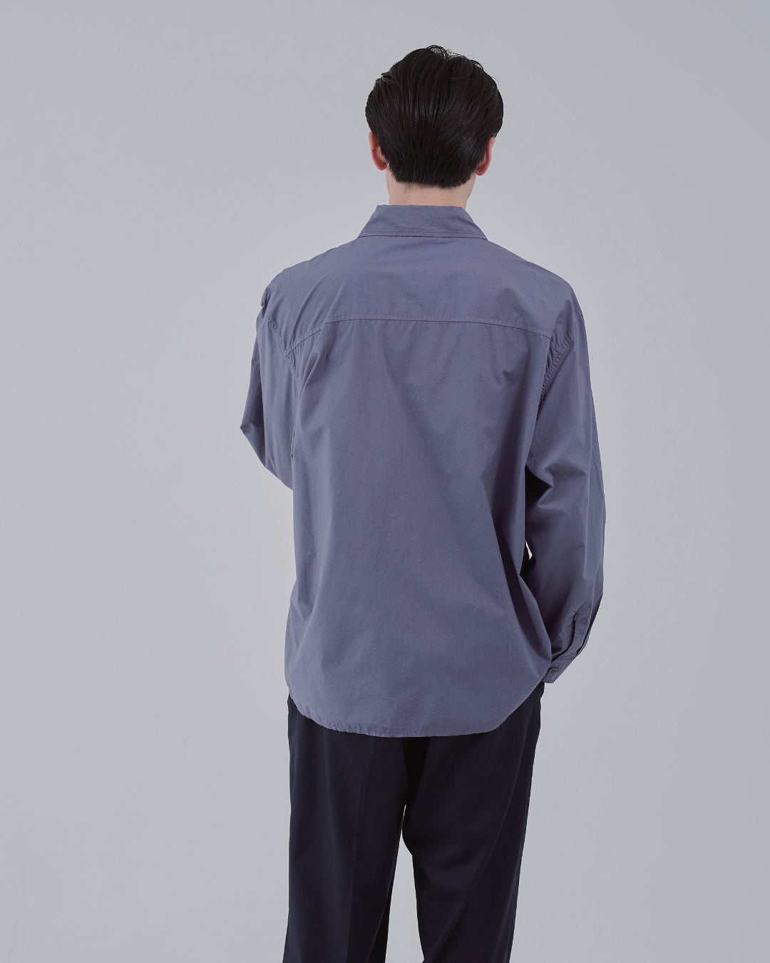Garment Dyed L/S Shirt -dark purple-