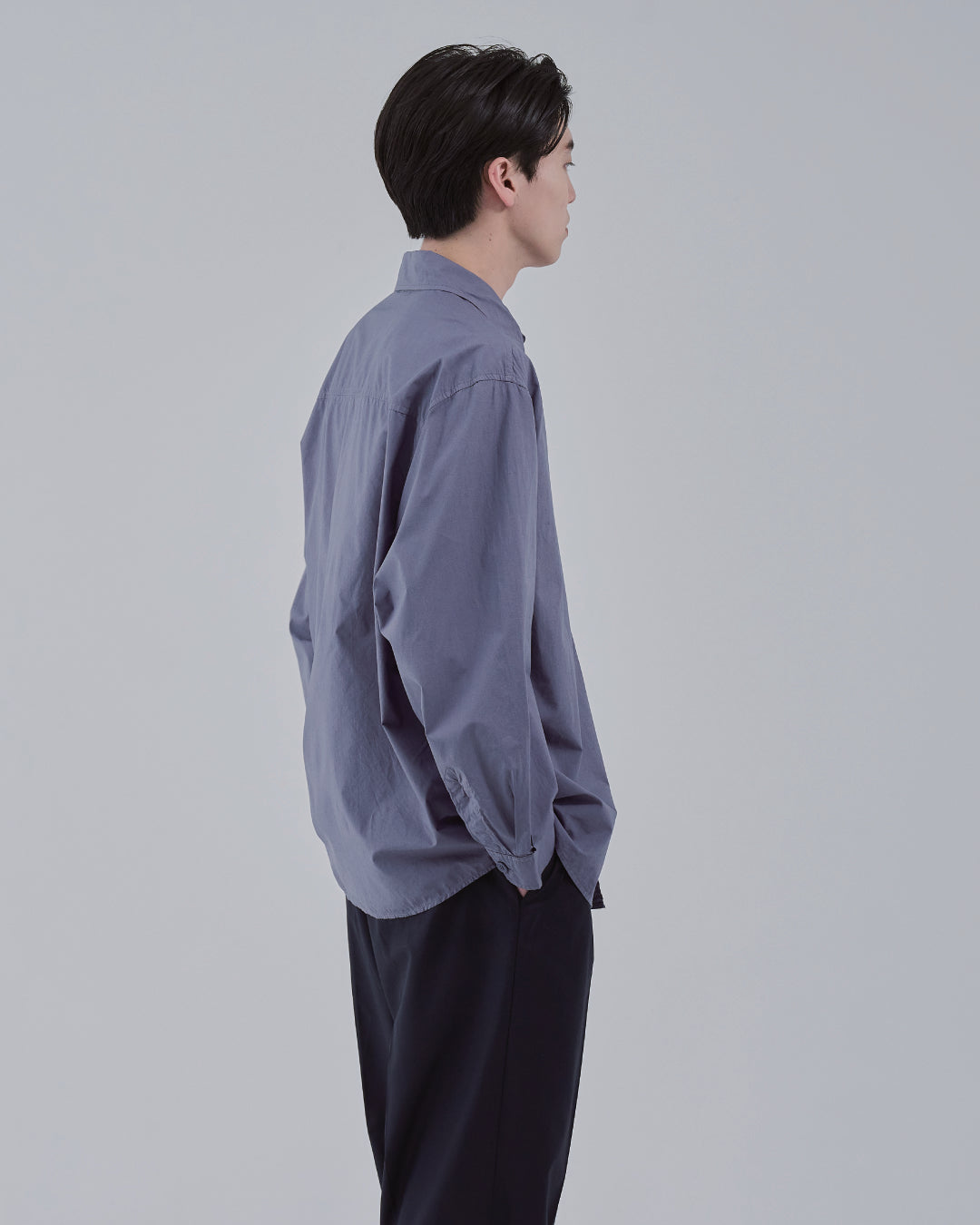 Garment Dyed L/S Shirt -dark purple-