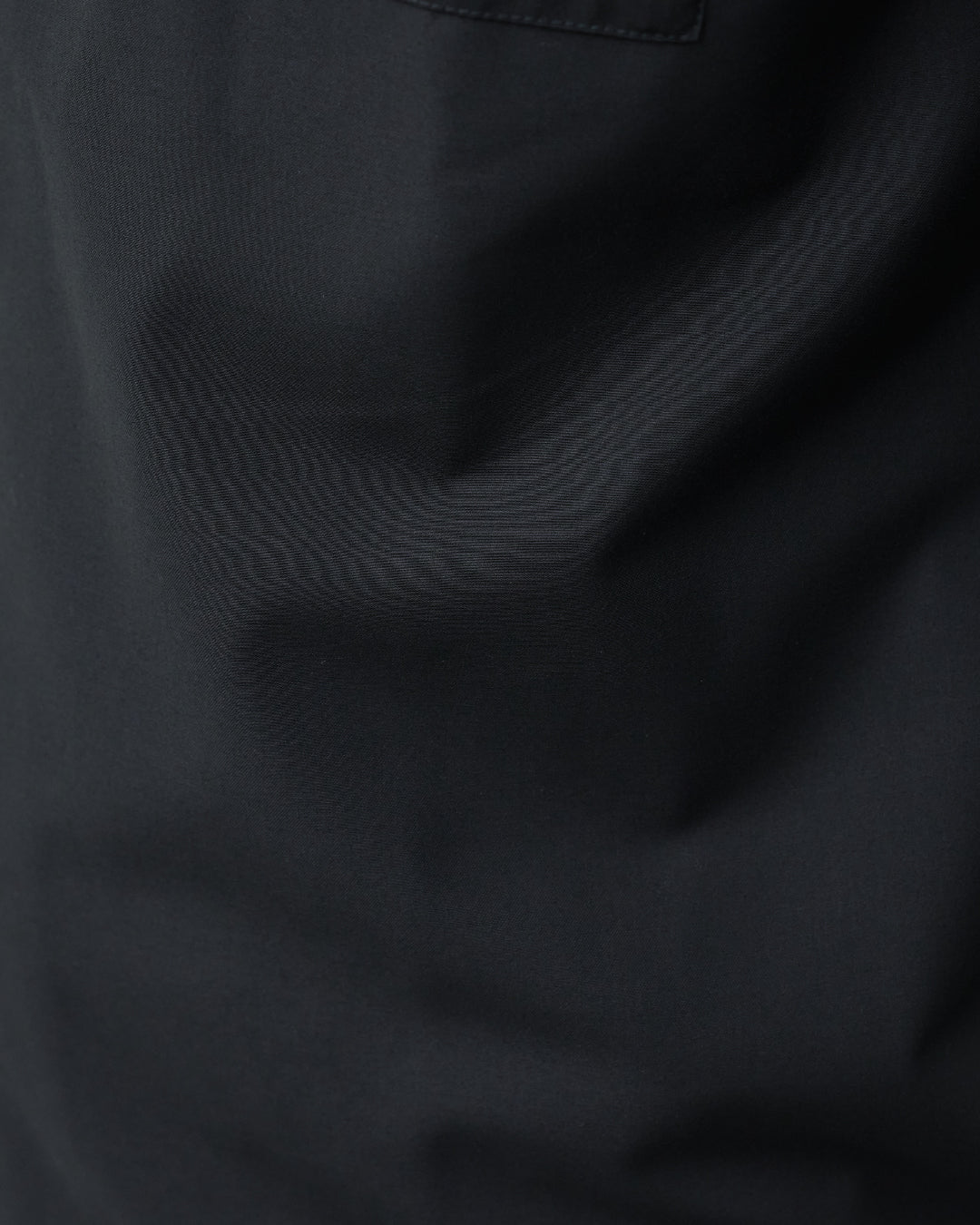 Italian Open-Collar S/S Shirt -black-