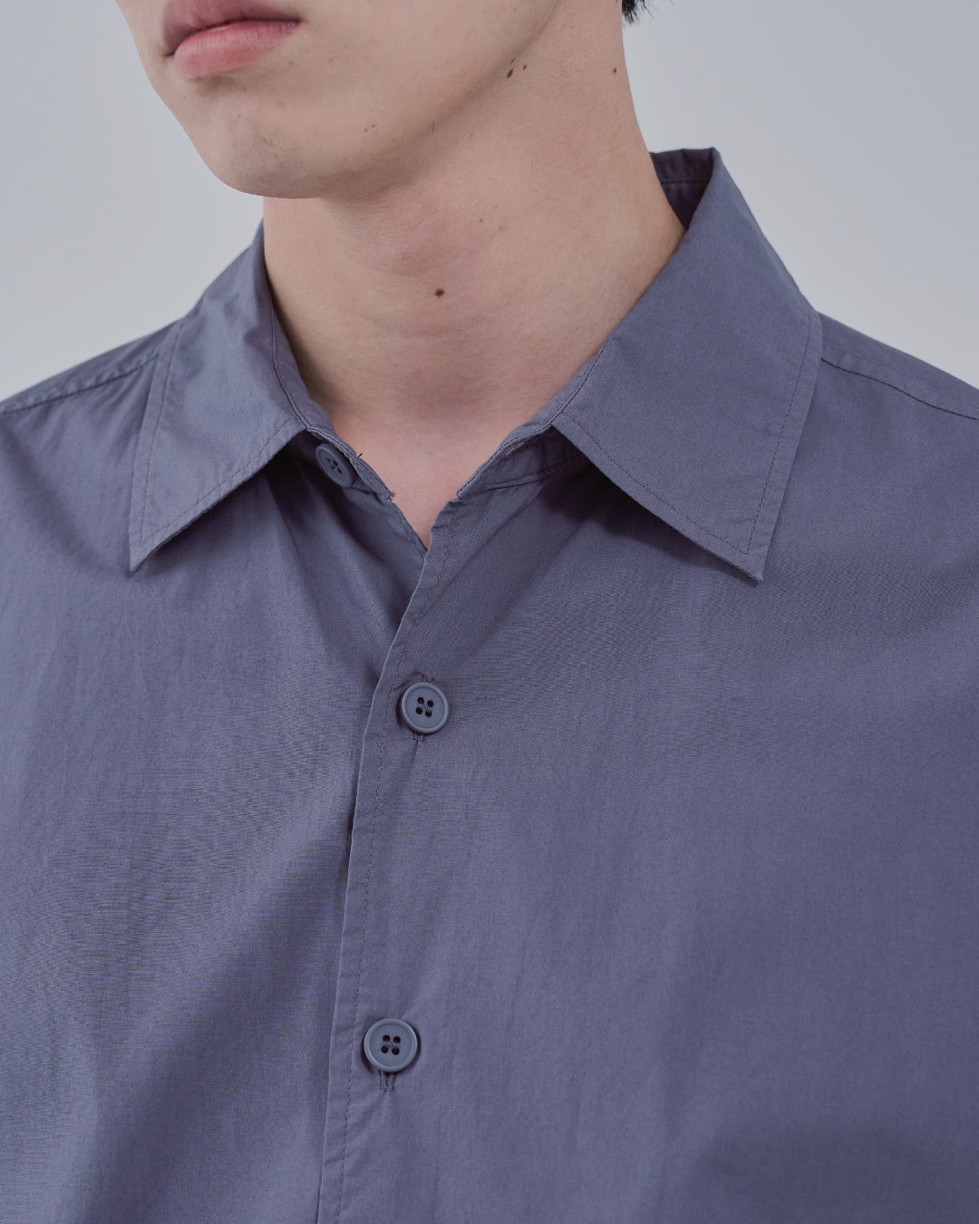 Garment Dyed L/S Shirt -dark purple-