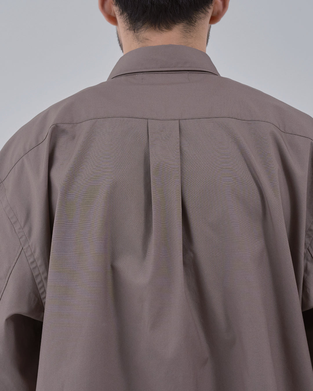 Relaxed Fit Regular Collar L/S Shirt -brown-