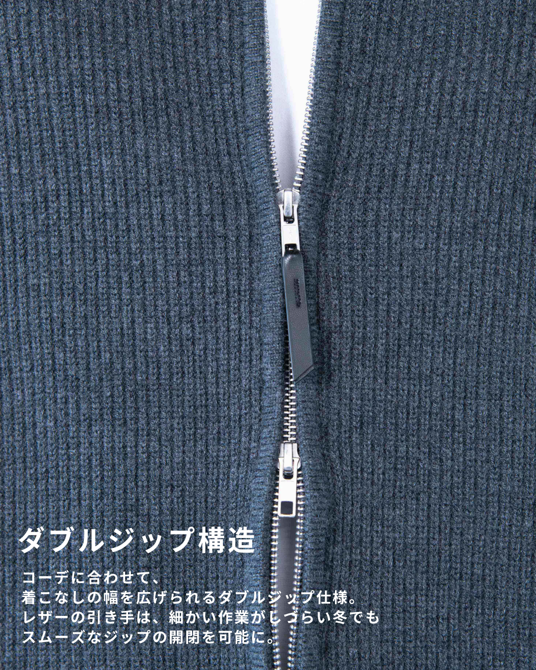 Wool Mixed Drivers Knit -dark gray-