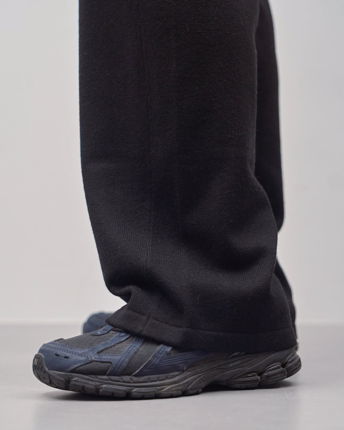 Knit Easy Pants -black-