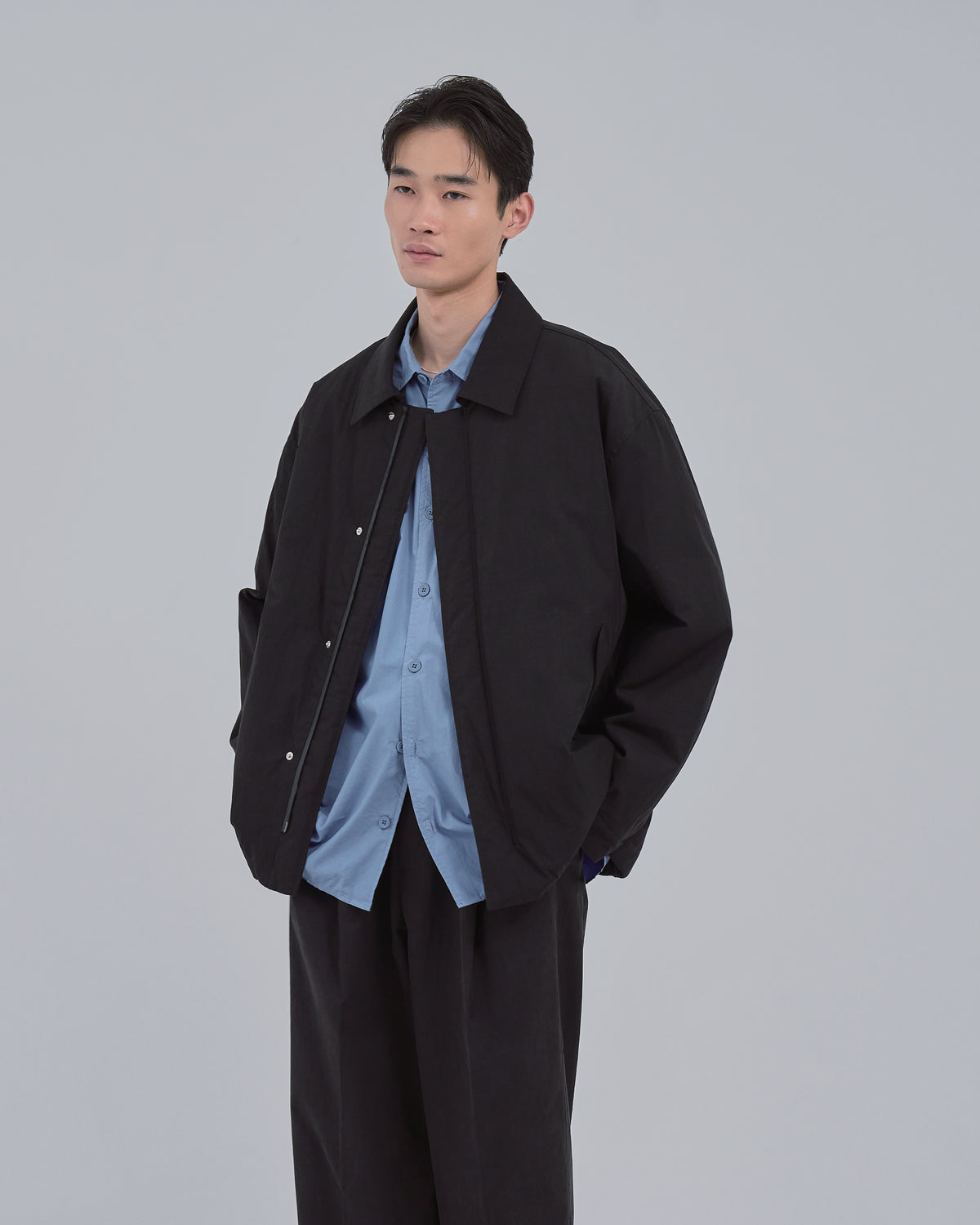 Padded CPO Jacket -black-