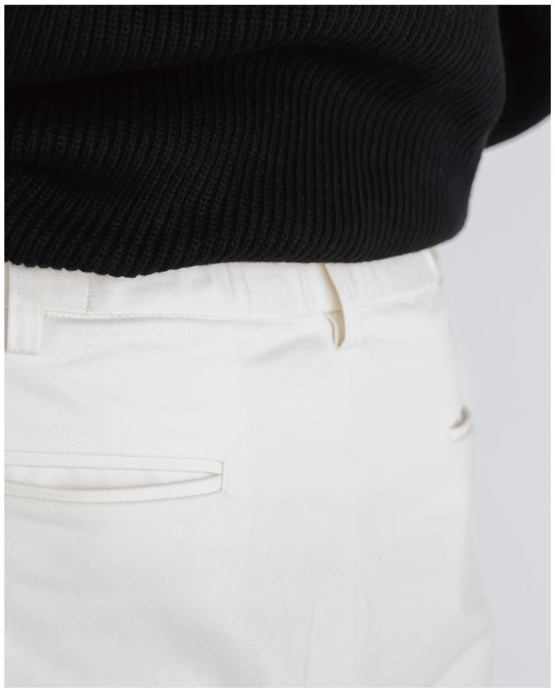 Wide Straight Chino Pants -white-