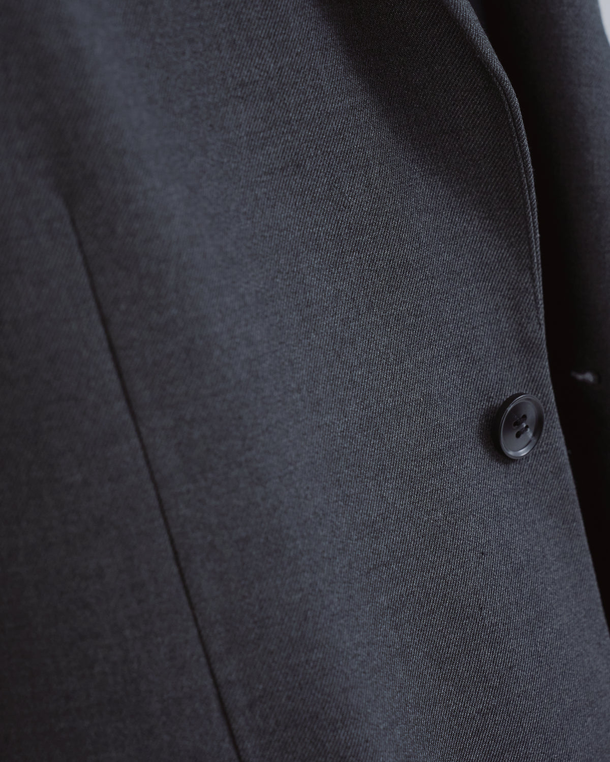 Wool Touch Tailored Jacket -dark gray-