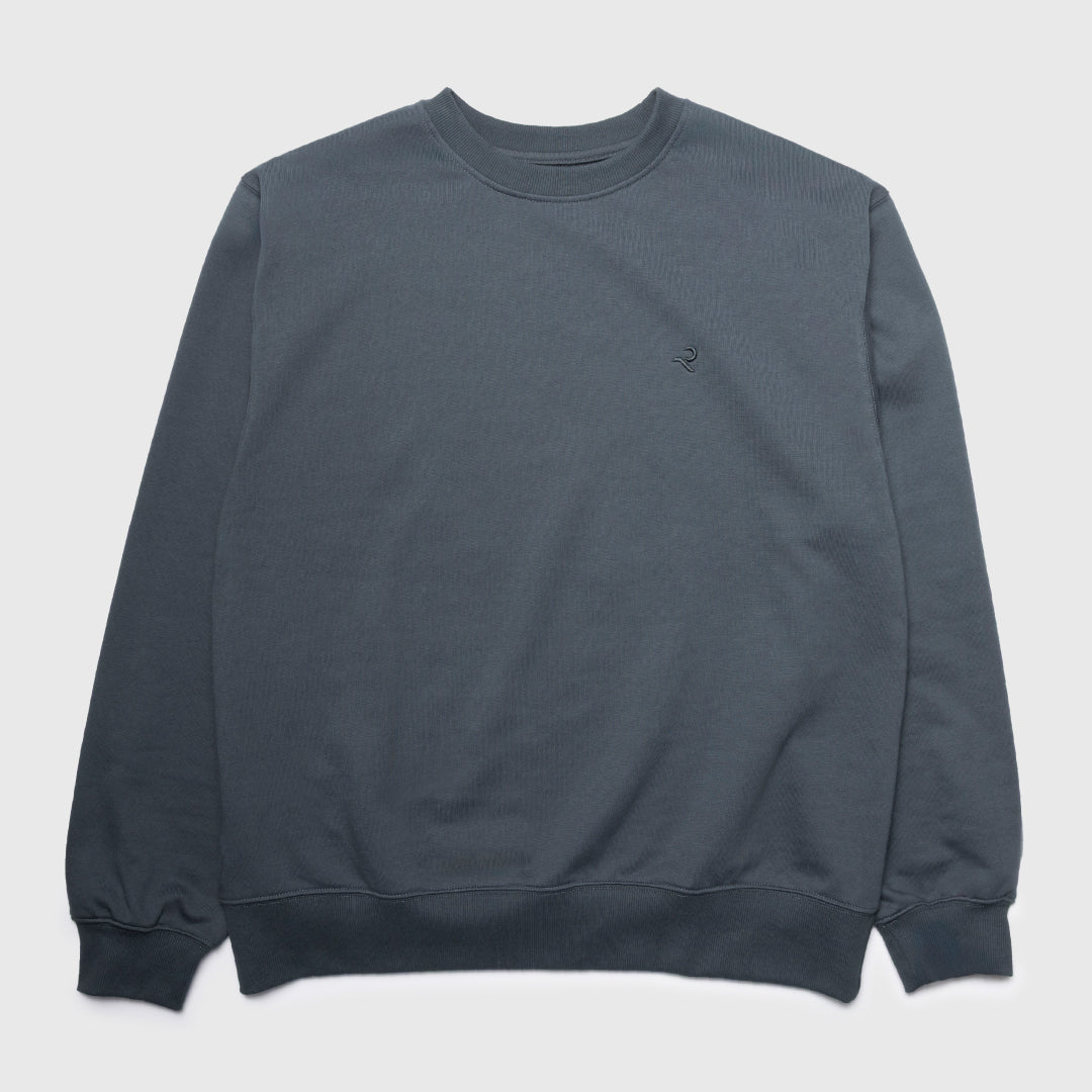 Crewneck Sweat Shirts -blue gray-