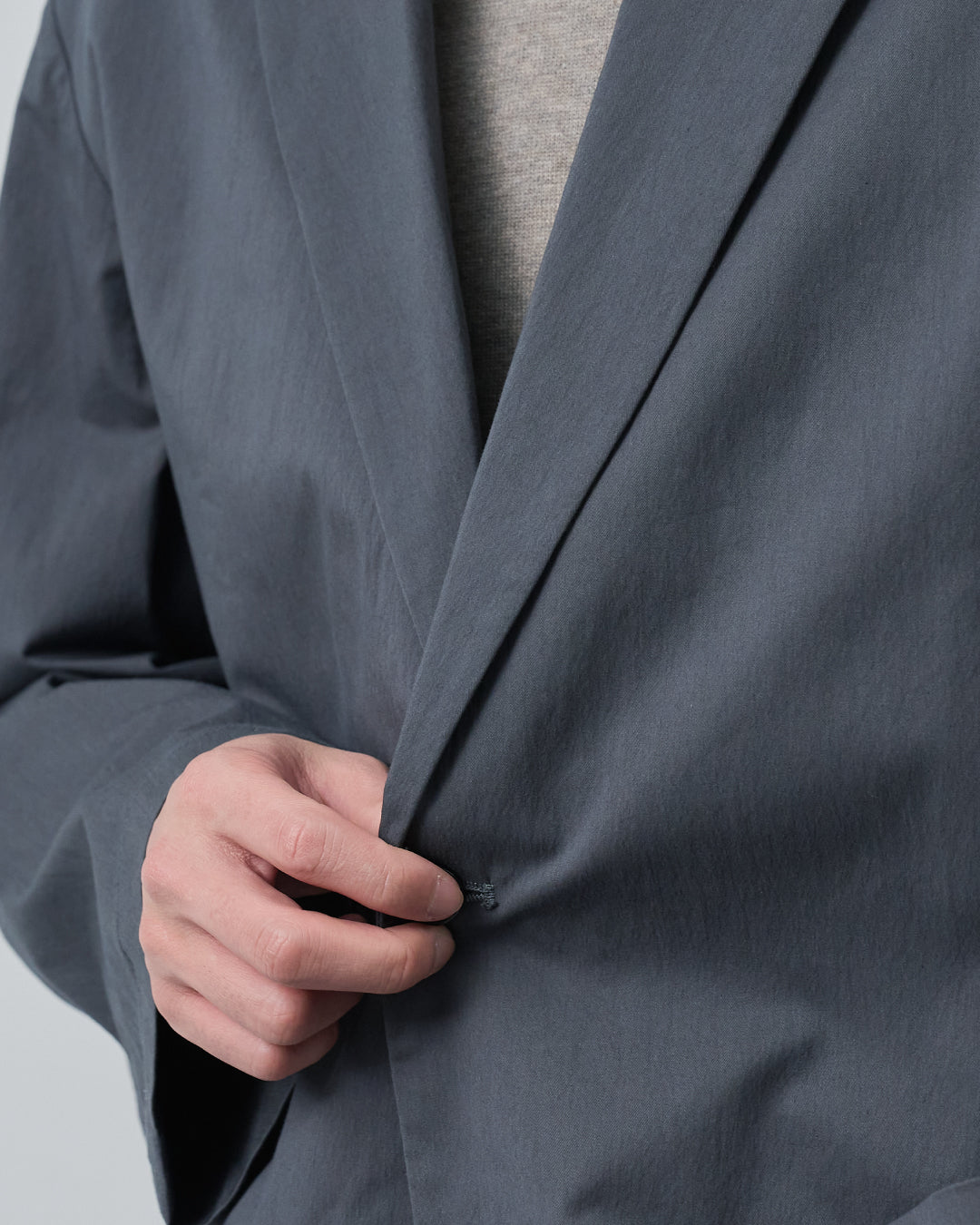 Cotton×Nylon Easy Tailored Jacket -charcoal-
