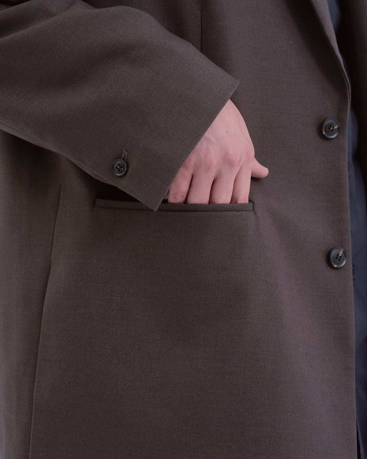 Wool Touch Tailored Jacket -brown-