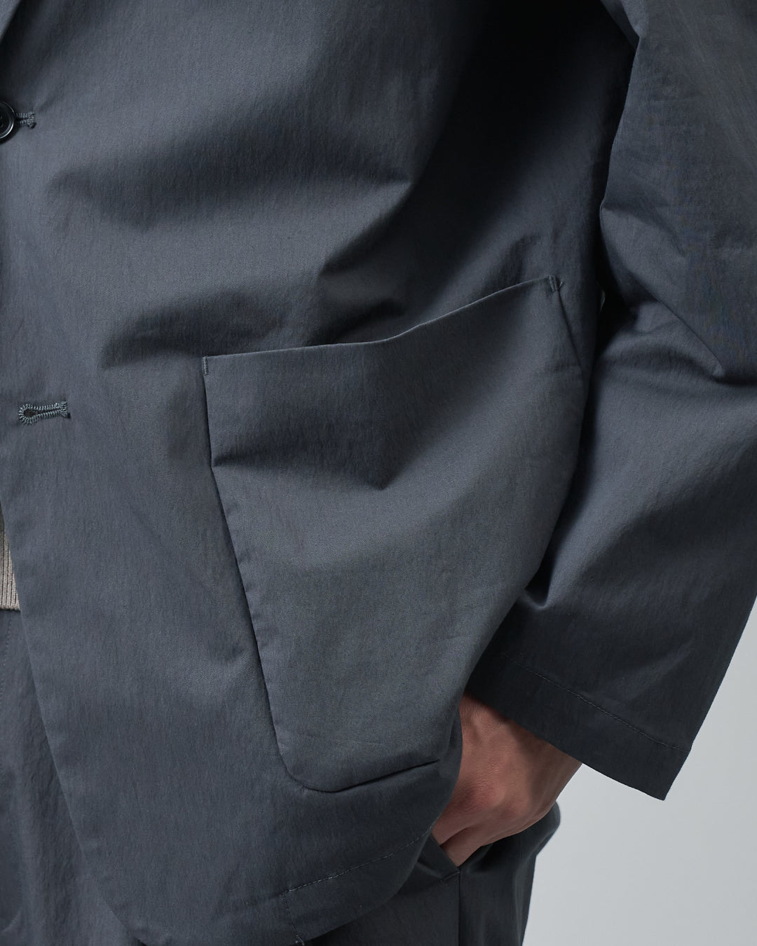 Cotton×Nylon Easy Tailored Jacket -charcoal-