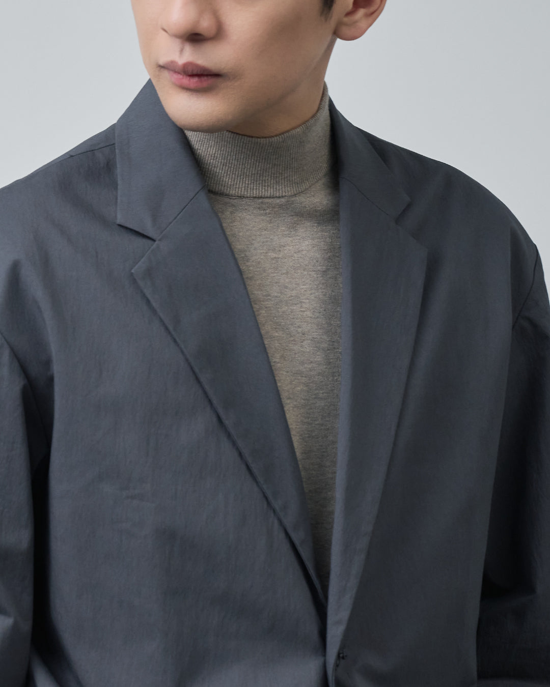 Cotton×Nylon Easy Tailored Jacket -charcoal-