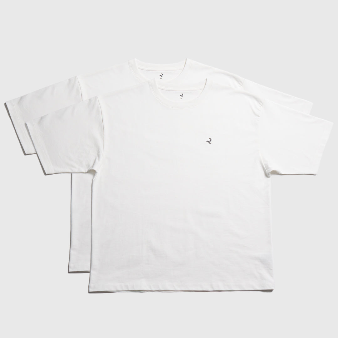 2Pack Crewneck Tee -white-