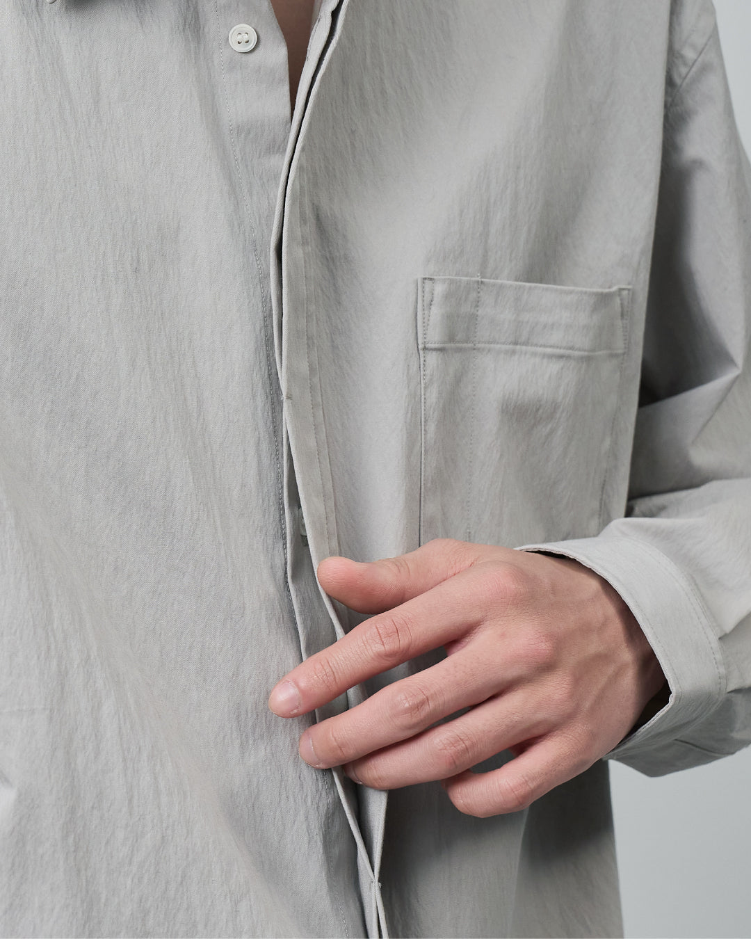 Cotton×Nylon Regular Collar L/S Shirts -greige-