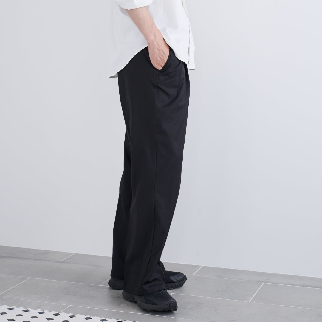 2Tuck Wide Slacks-black-