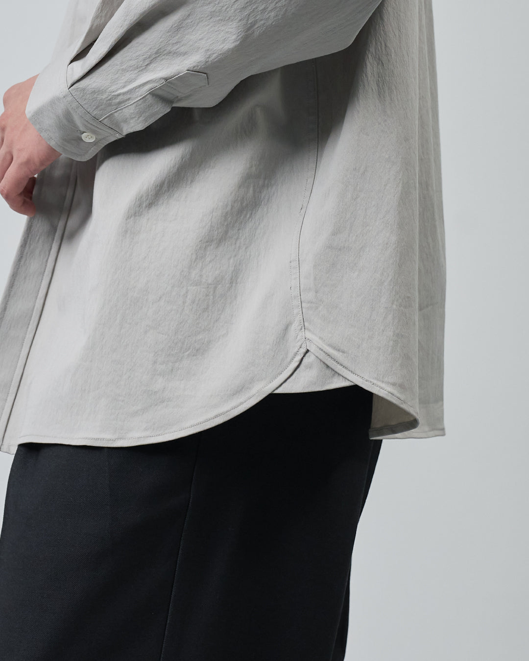 Cotton×Nylon Regular Collar L/S Shirts -greige-