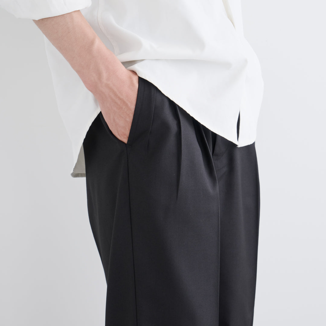 2Tuck Wide Slacks-black-