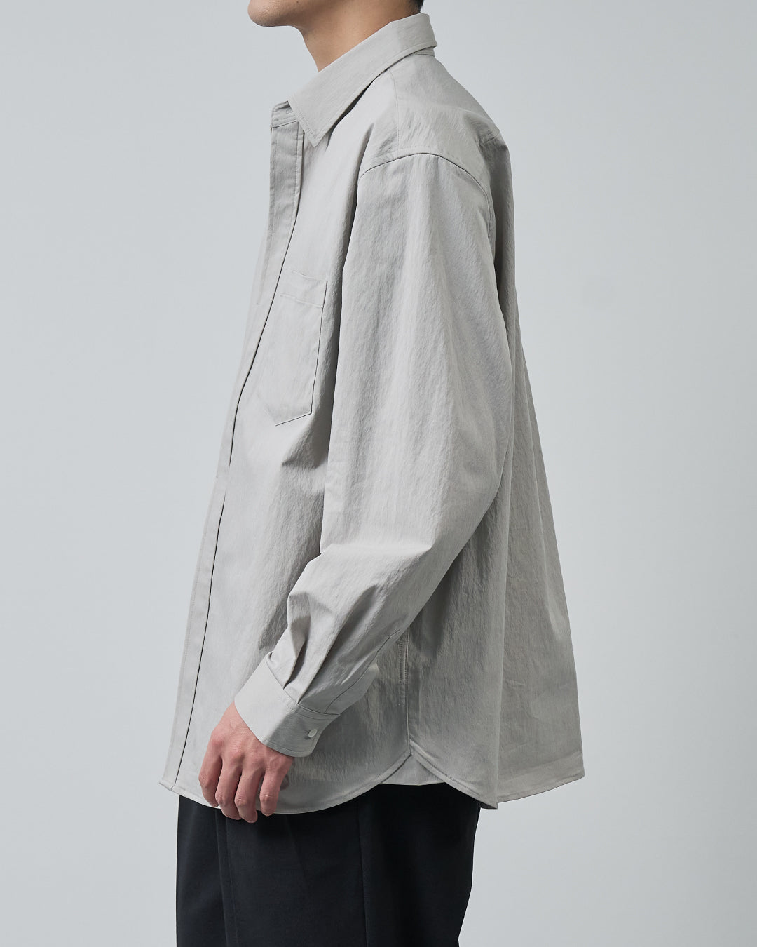 Cotton×Nylon Regular Collar L/S Shirts -greige-