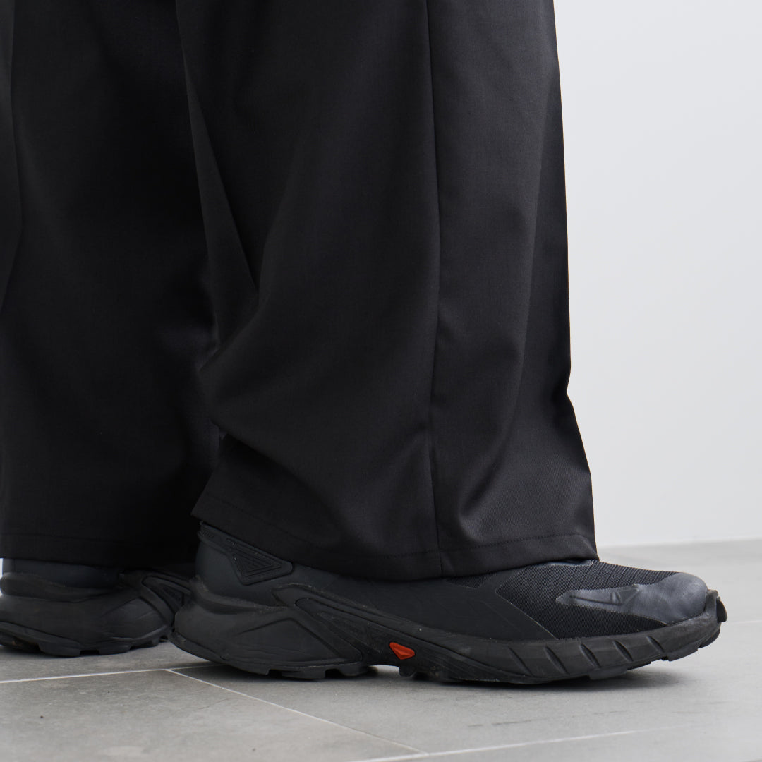 2Tuck Wide Slacks-black-