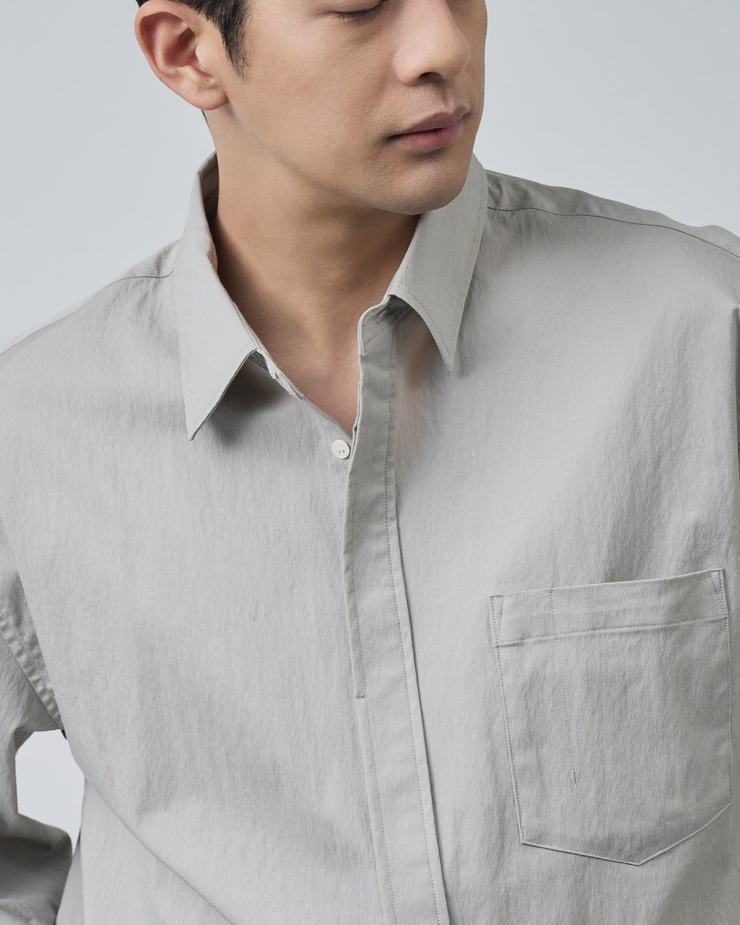 Cotton×Nylon Regular Collar L/S Shirts -greige-