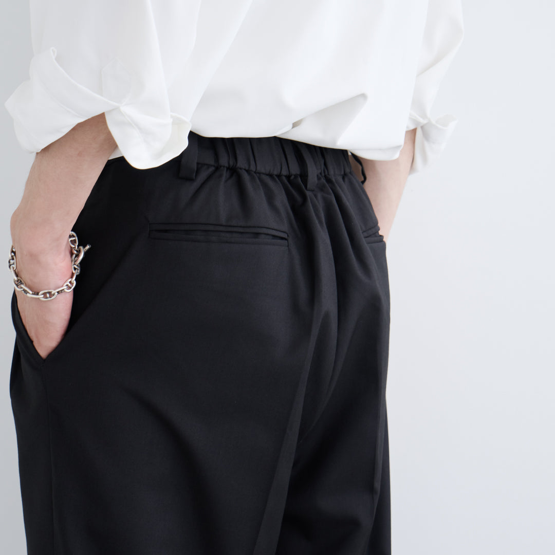2Tuck Wide Slacks-black-