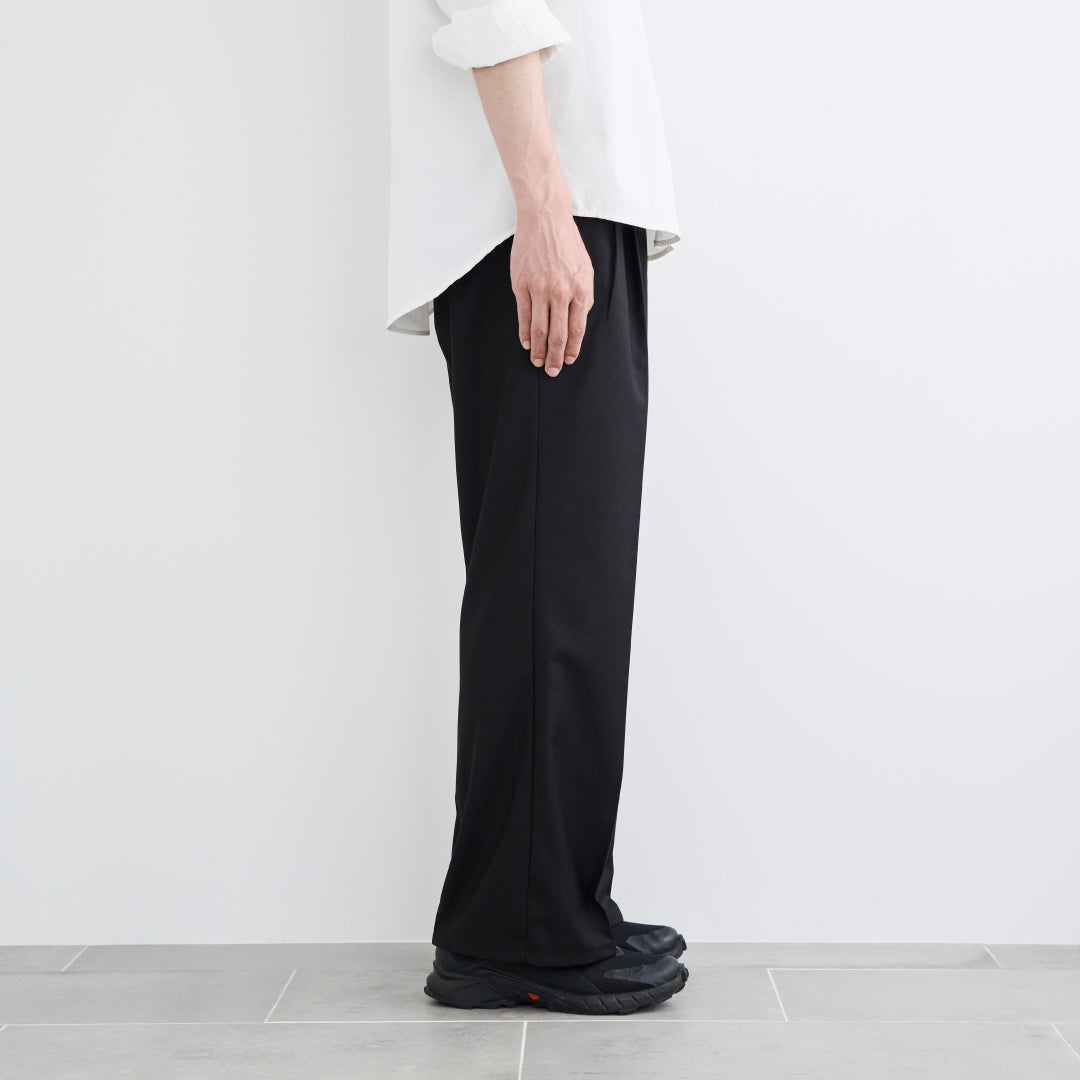 2Tuck Wide Slacks-black-
