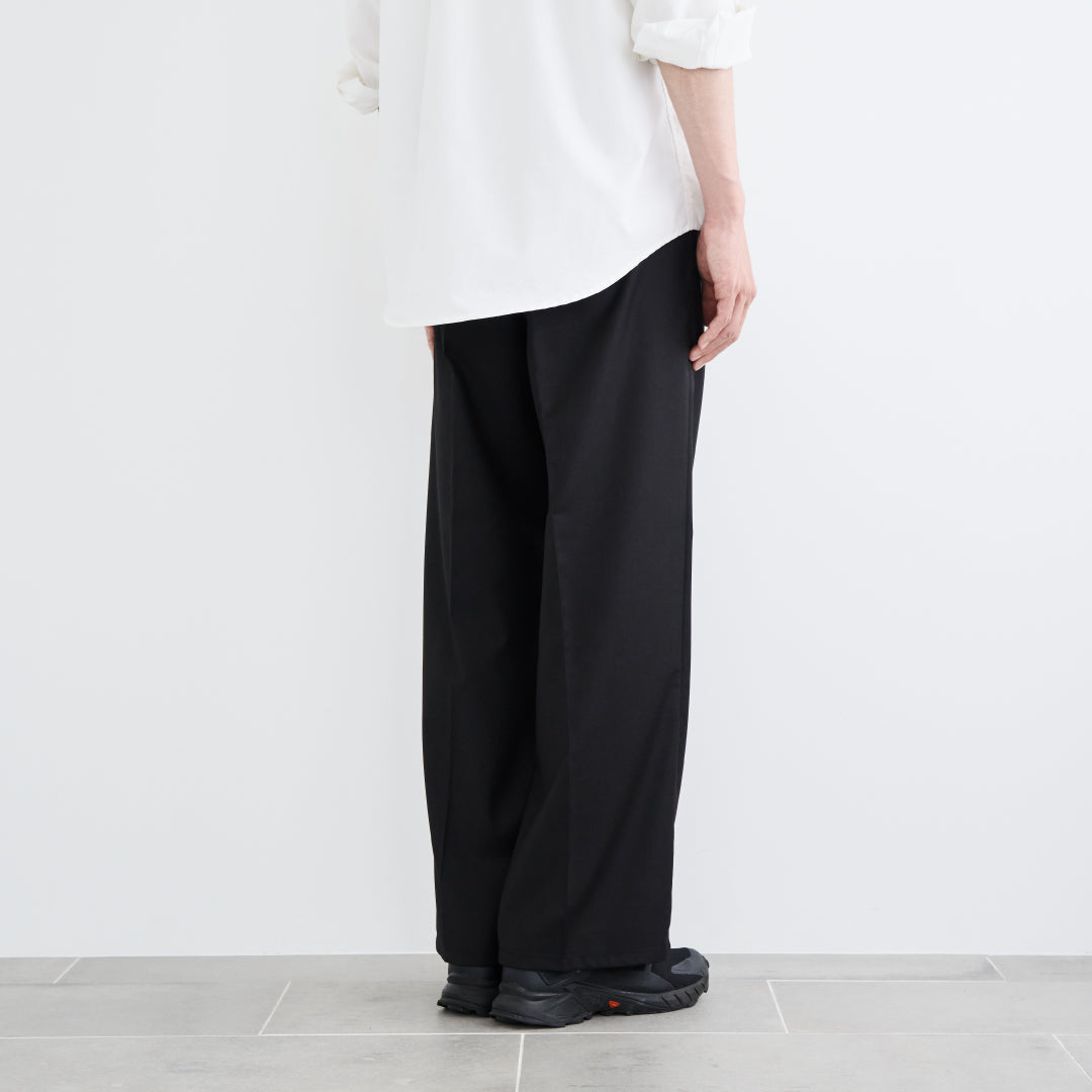 2Tuck Wide Slacks-black-