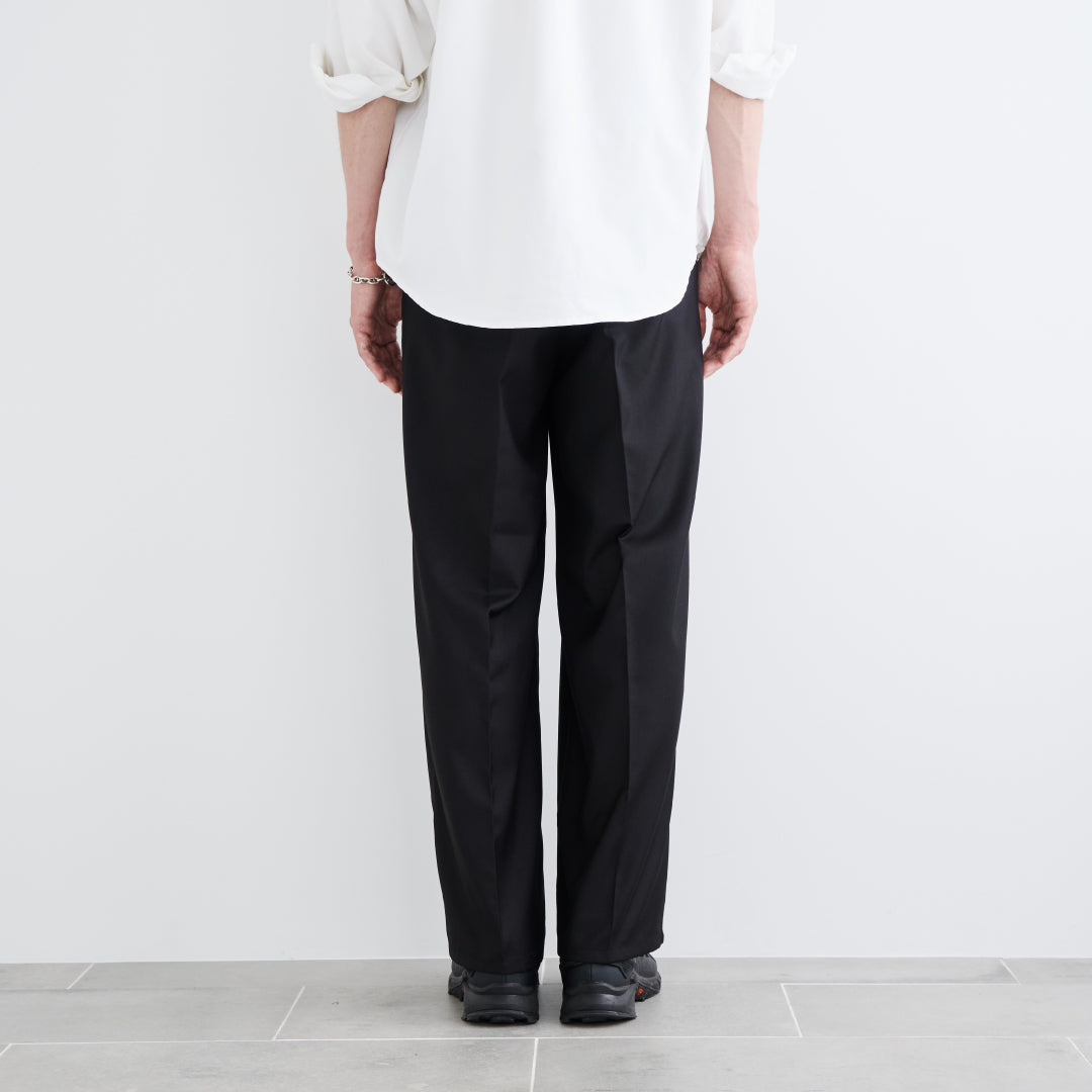 2Tuck Wide Slacks-black-