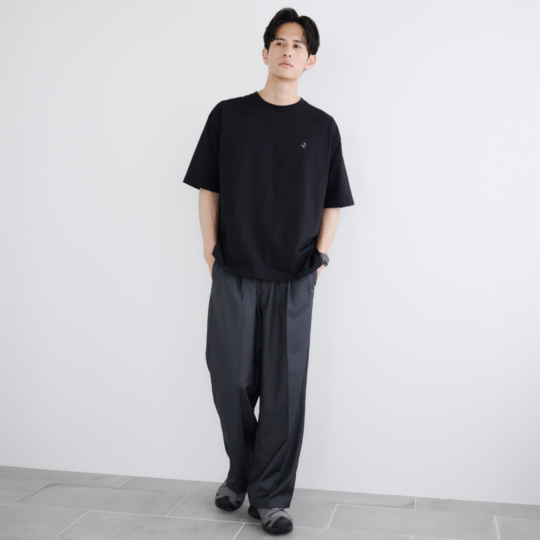 2Tuck Wide Slacks-gray-